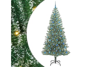 Sapin de noël, arbre de noël artificiel floconné de neige avec lumière led cf61623