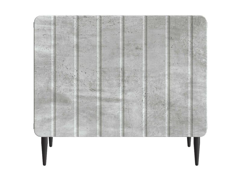  Table basse - table de salon - table à thé gris béton 49 x 50 x 42 cm bois d'ingénierie  - Conforama E