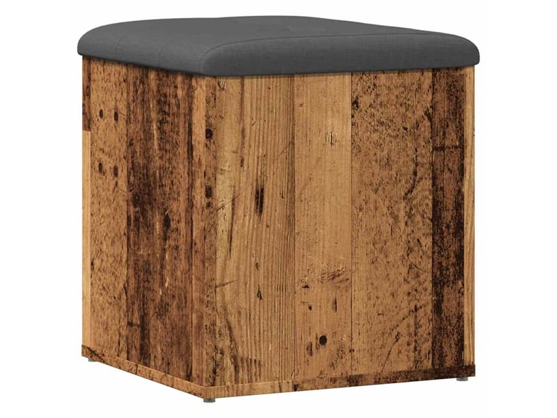  Banc chambre, banc de rangement vieux bois 42x42x45 cm bois d'ingénierie  - Conforama A