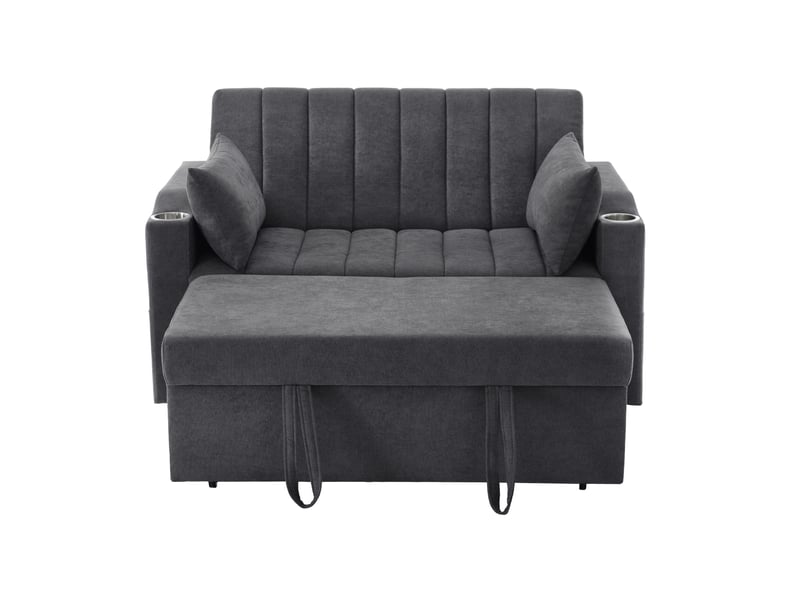  Canapé convertible, canapé-lit, dossier réglable, design moderne, pour salon, chambre, porte-gobelets, appartement  - Conforama B