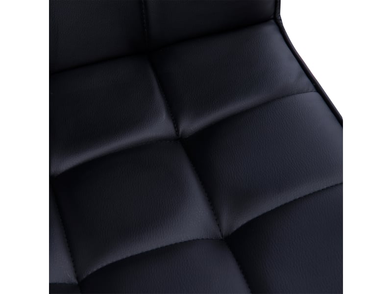  Chaise de bureau fauteuil manager pivotant hauteur réglable revêtement synthétique capitonné noir  - Conforama W