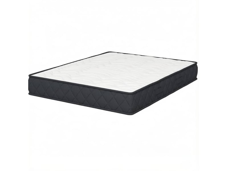  Matelas mémoire de forme 160x200 cm – blanc et gris – mousse ondulée, bords renforcés et antidérapant  - Conforama A