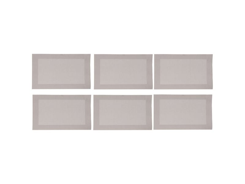  Lot de 6 sets de table - l 50,5 cm x l 35,5 cm - texaline - taupe - livraison gratuite  - Conforama A