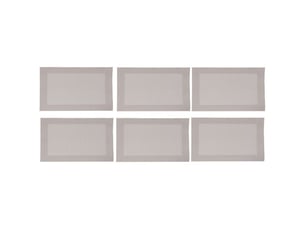 Lot de 6 sets de table - l 50,5 cm x l 35,5 cm - texaline - taupe - livraison gratuite
