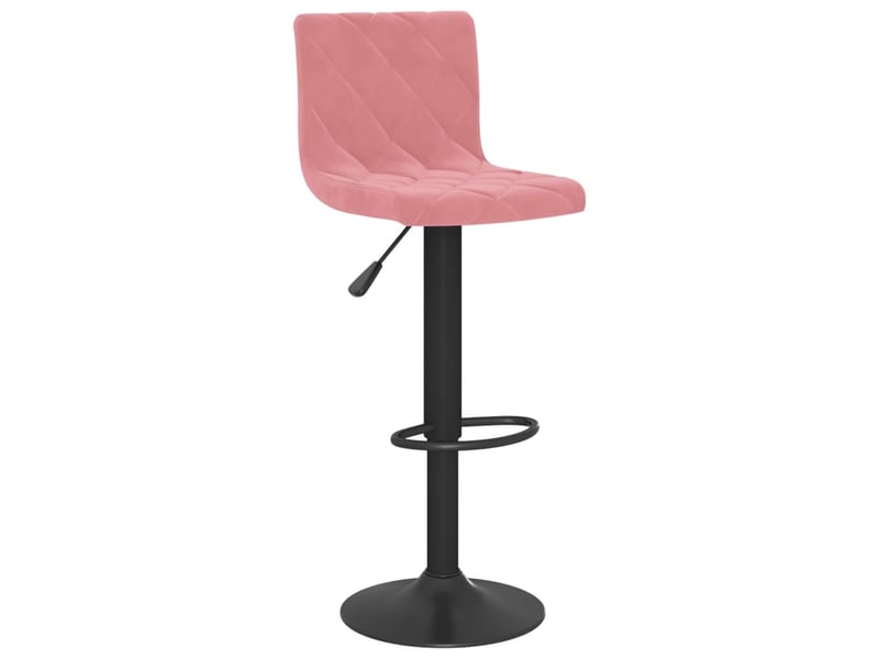  Lot de 2 tabouret de bar, chaise de bar rose velours shl97047  - Conforama C