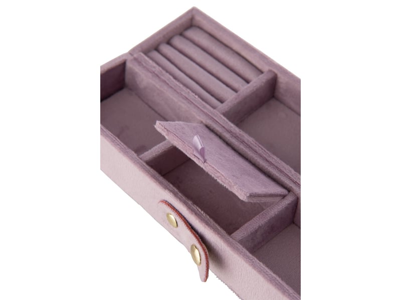  Boîte à bijoux à compartiments oto 21cm lilas  - Conforama D