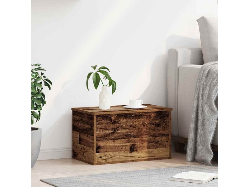  Boîte de rangement, coffre de rangement bois ancien 60x35x35 cm  - Conforama D