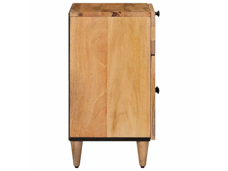 Table de chevet - cabinet de chevet - table de nuit naturel 50 x 33 x 60 cm bois de mangue massif - Conforama C