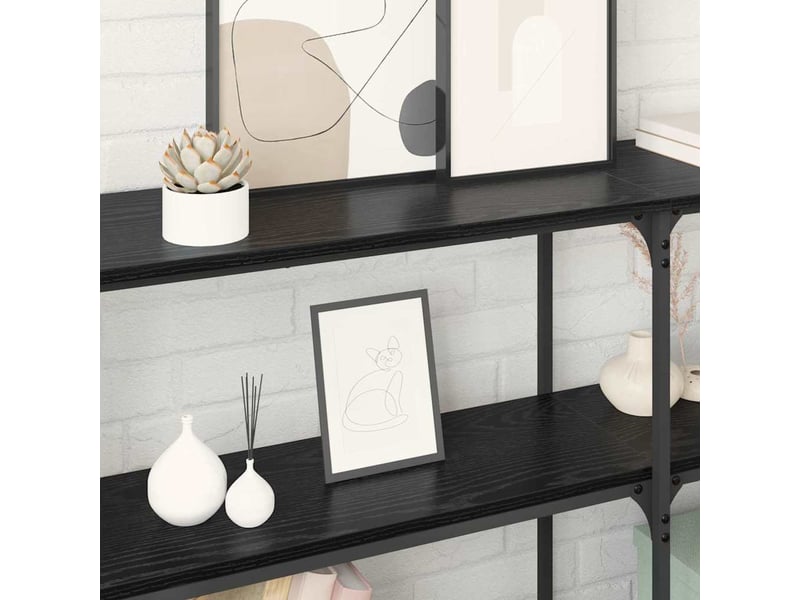  Table de chevet - table console chêne noir 150 x 29 x 75 cm  - Conforama C