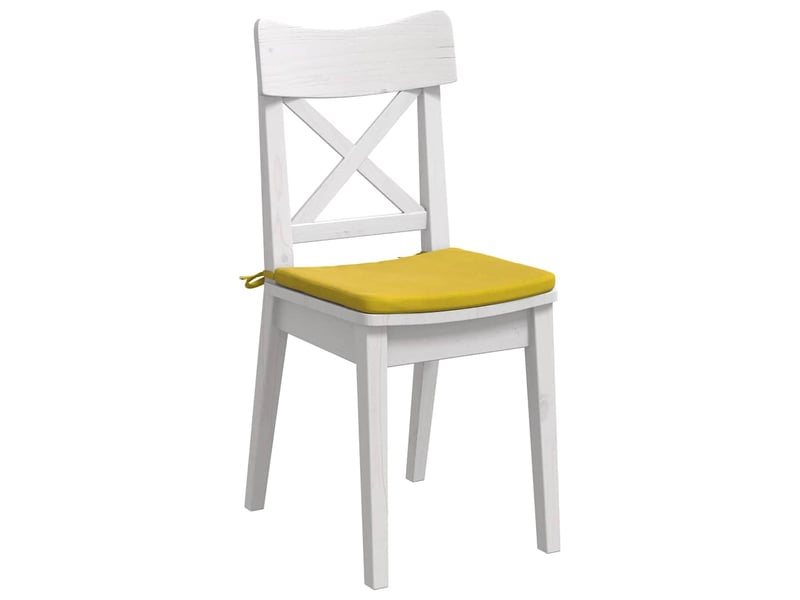 Lot de 4 coussins de siège, coussins décoratifs velours jaune 40 x 40 x 3 cm cf60039 - Conforama C