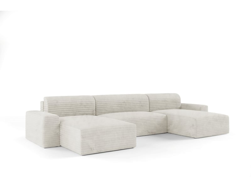  Canapé d’angle coco u avec fonction de couchage couleur : tilia 1  - Conforama C