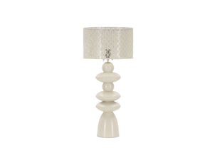 Lampe à poser totem en métal pila 71cm crème
