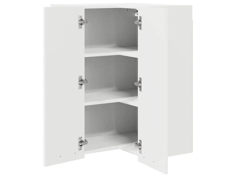  Meuble de rangement cuisine, armoire suspendue blanc 57x57x80cm bois d'ingénierie  - Conforama E
