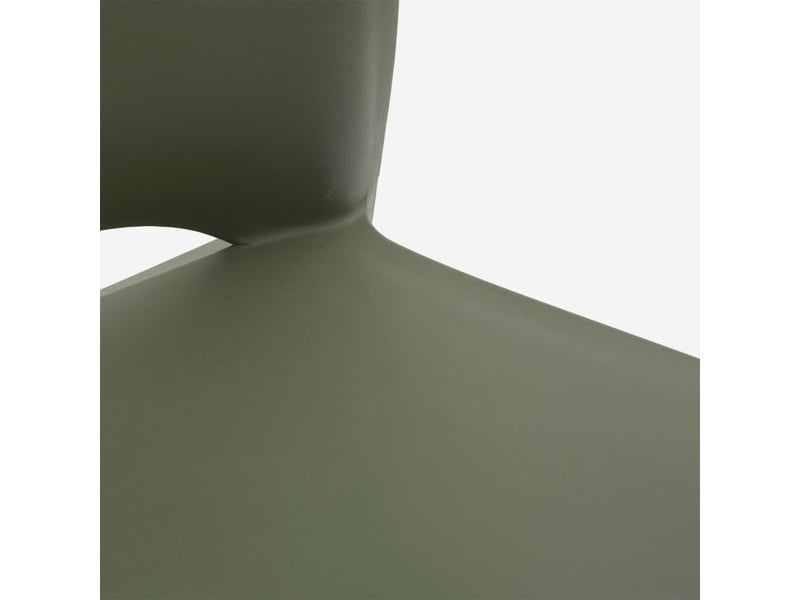  Lot de 4 chaises empilables en polypropylène lione - vert foncé  - Conforama E