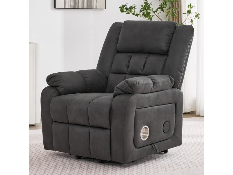  Fauteuil de massage - fauteuil tv électrique réglable, fauteuil de massage avec fonction massage et chauffage, fauteuil, gris  - Conforama W