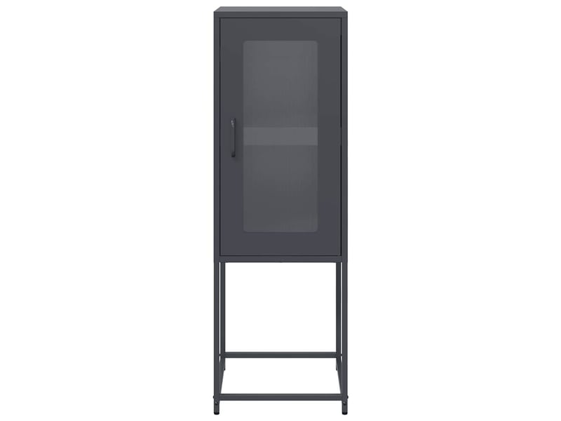  Buffet - bahut - meuble de rangement anthracite 36x39x107 cm acier laminé à froid  - Conforama E