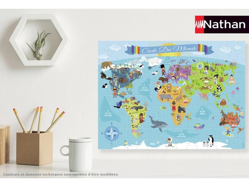  Puzzle 150 p - carte du monde 86806 - Conforama E