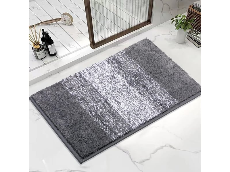  Tapis de bain en microfibre extra doux, tapis salle de bain antidérapant et lavable en machine, tapis de douche absorbant l'eau,4161cm  - Conforama B