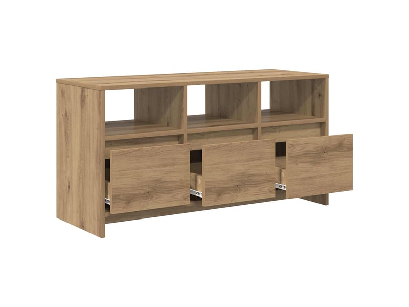  Meuble tv, table tv 102x37,5x52,5 cm chêne artisanal  - Conforama C