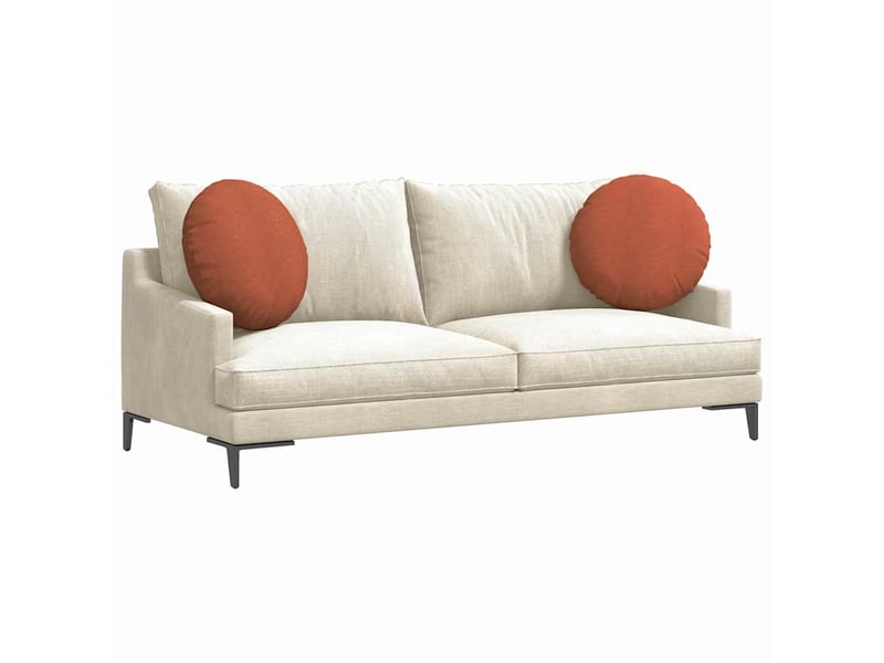  Lot de 2 coussins de siège, coussins décoratifs tissu en velours côtelé rouge orange cf59813  - Conforama C