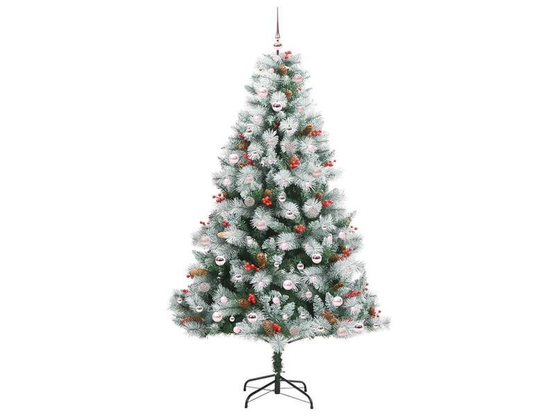 Sapin de noël, arbre de noël artificiel vert et blanc 240 cm cf61505 - Conforama D