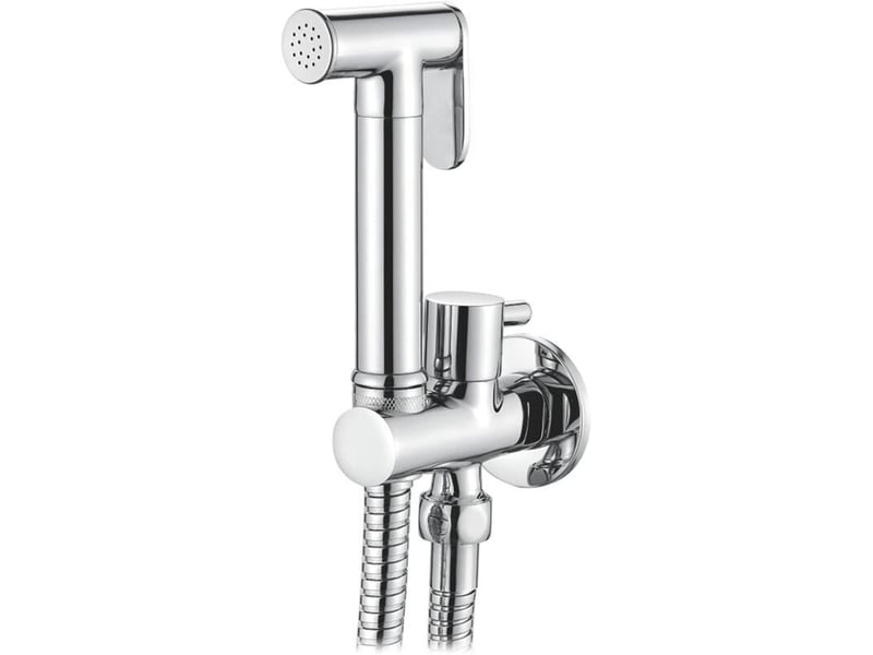  Douche toilette encastré kit avec flexible, support, douchette, chromé, argent 200 pièces  - Conforama A