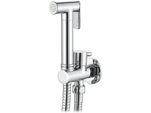 Douche toilette encastré kit avec flexible, support, douchette, chromé, argent 200 pièces