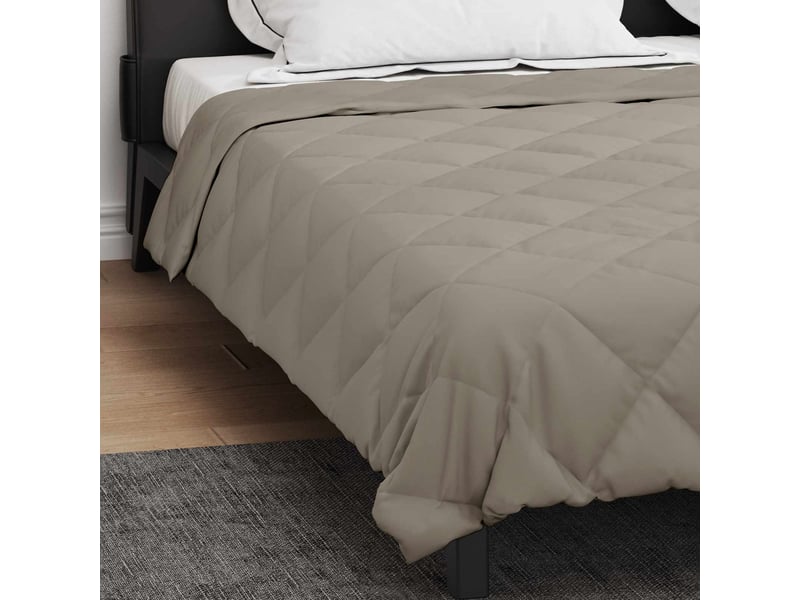  Duvet - couette complet toute l'année gris clair 240 x 260 cm microfibre  - Conforama D