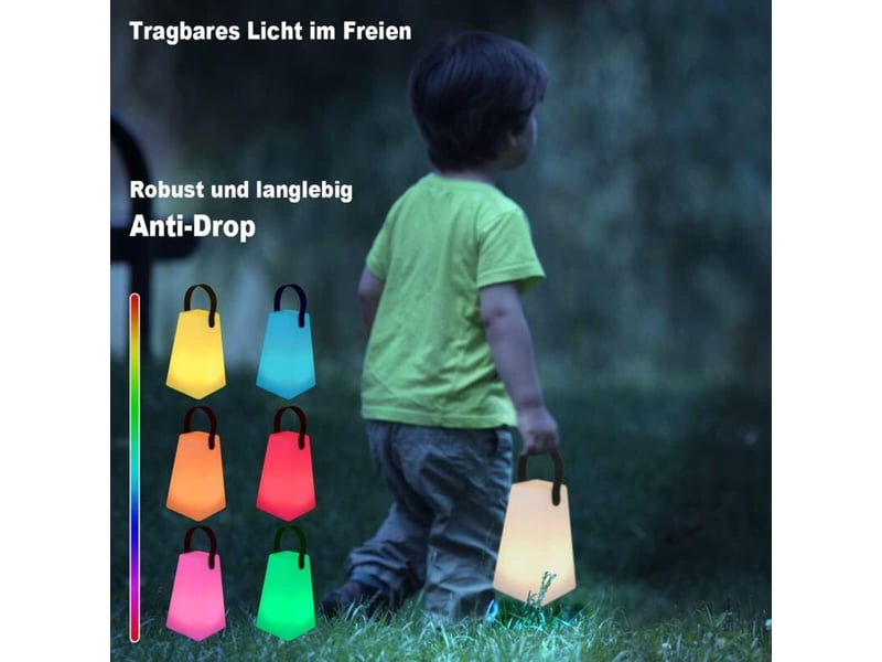  Lampe de table extérieure gradable lampe de table sans fil 8 couleurs avec télécommande  - Conforama D