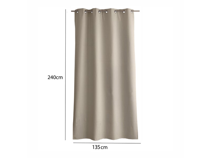  Rideaux occultant thermique, beige naturel, 140x240 cm, lot de 2, avec œillets, collection oxford, cmadeco - beige LOT2-H2055NAR135240 - Conforama C