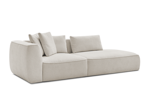 Canapé droit fixe BOBOCHIC LEOPOLD 3 places Tissu beige