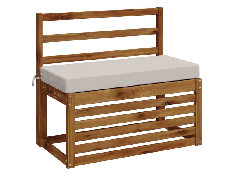 Lot de 2 coussins de banc, coussins d'assise soest 100 % polyester blanc cf57033 - Conforama C