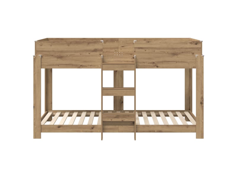  Lit superposé pour enfants - lit jeune chêne artisanal 90 x 190 cm  - Conforama E