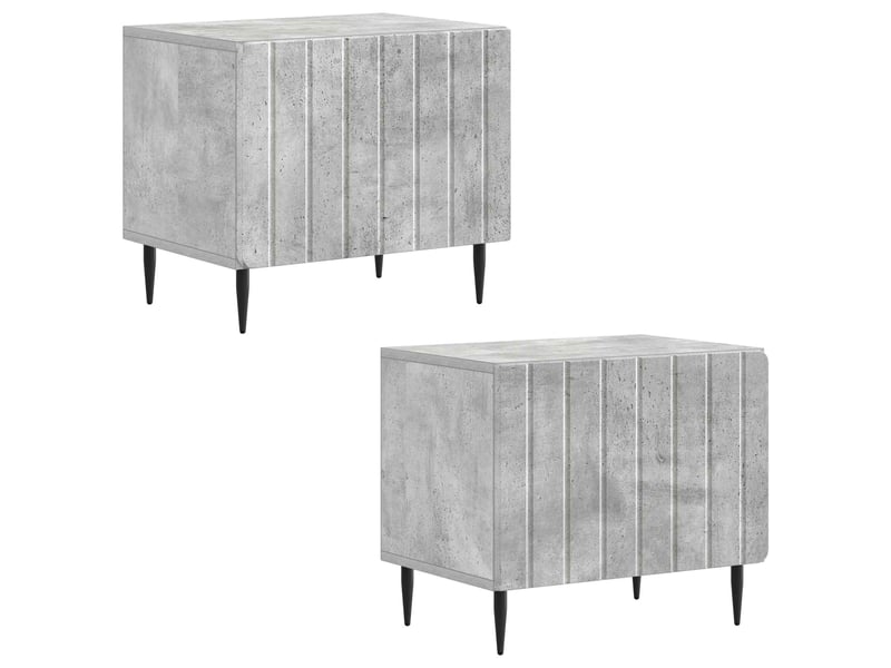  Meuble tv - banc tv - meuble de rangement gris béton bois d'ingénierie  - Conforama D