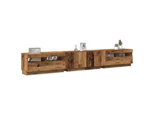 Meuble tv coloris marron 260 cm <strong></strong> <strong></strong>