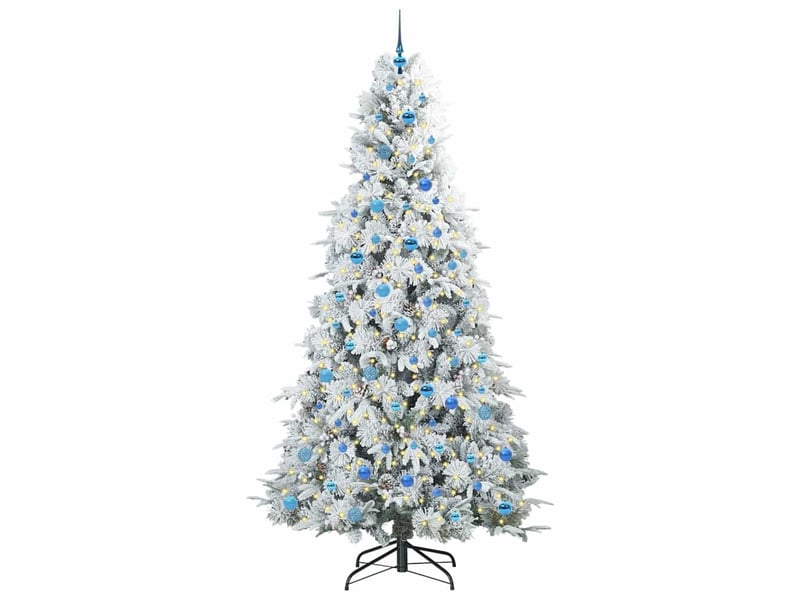  Sapin de noël, arbre de noël artificiel à branches articulées blanc 240 cm shl4234  - Conforama C