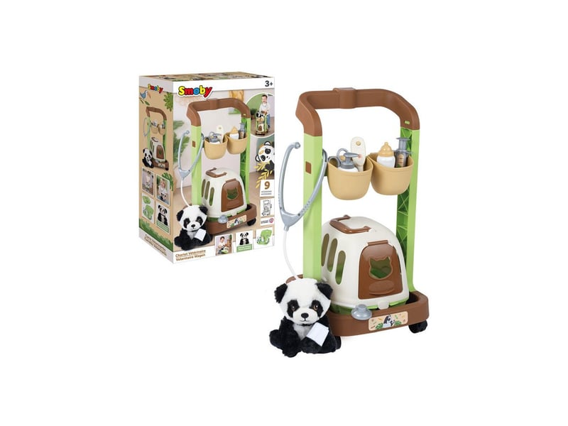  Chariot de jeu vétérinaire 2 en 1 avec panda en peluche et accessoires SMO3032163404071 - Conforama A