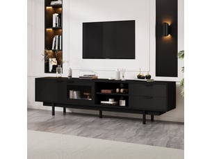 Meuble tv coloris noir 200 cm OKWISH  