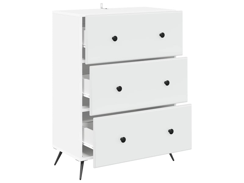  Armoire à tiroirs, rangement bureau blanc 66 x 34,5 x 90 cm bois d'ingénierie shl7583  - Conforama E
