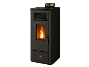 Poêle à granulés étanche emma 10 kw + kit conduit ventouse - noir