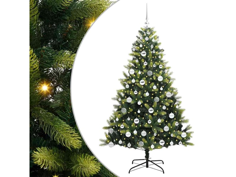  Sapin de noël, arbre de noël artificiel en silicone flexible 300 leds vert cf61599  - Conforama A