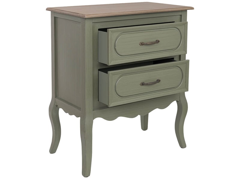  Table de chevet en bois vert 60x34x70,5 cm h  - Conforama E