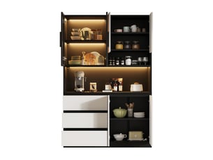Buffet 6 porte(s) 3 tiroir(s) MODENVIE - 120.5 cm coloris bicolore