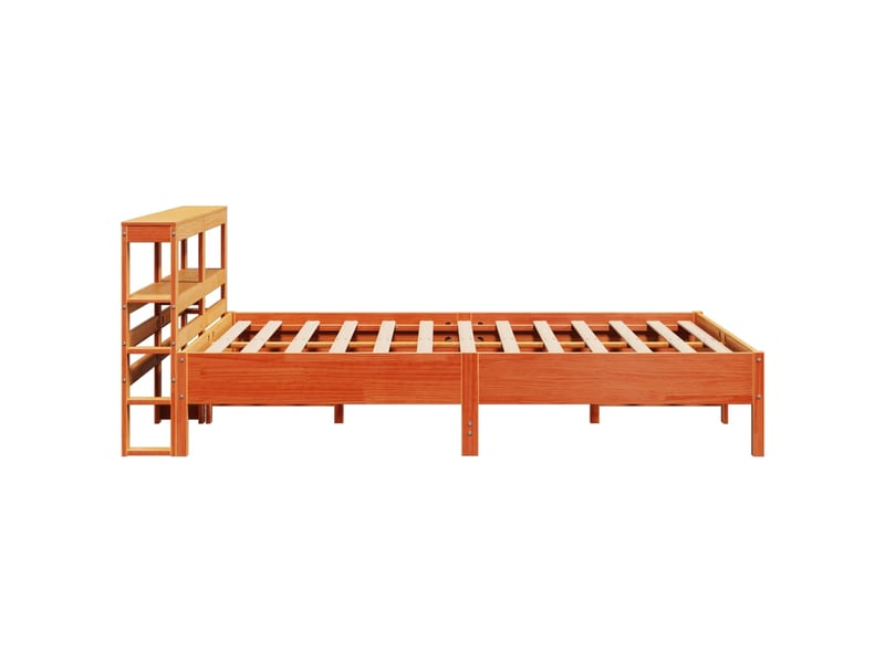  Lit double- lit adulte -  cadre de lit sans matelas  marron 150x200cm bois pin massif  - Conforama D