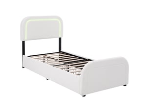 Lit coffre 90x200 cm DZMDIP   coloris blanc