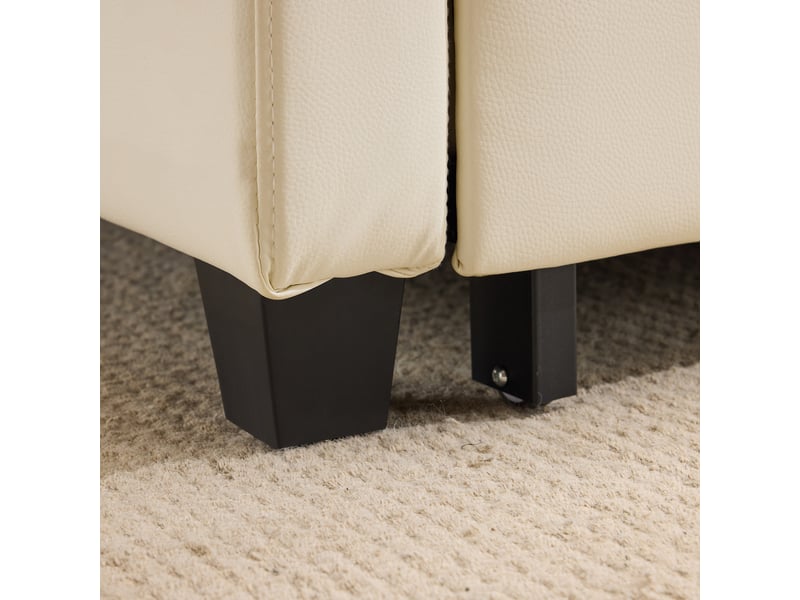 Fauteuil convertible blanc 1 place - canapé lit extensible avec usb et porte-gobelets, design moderne - Conforama W