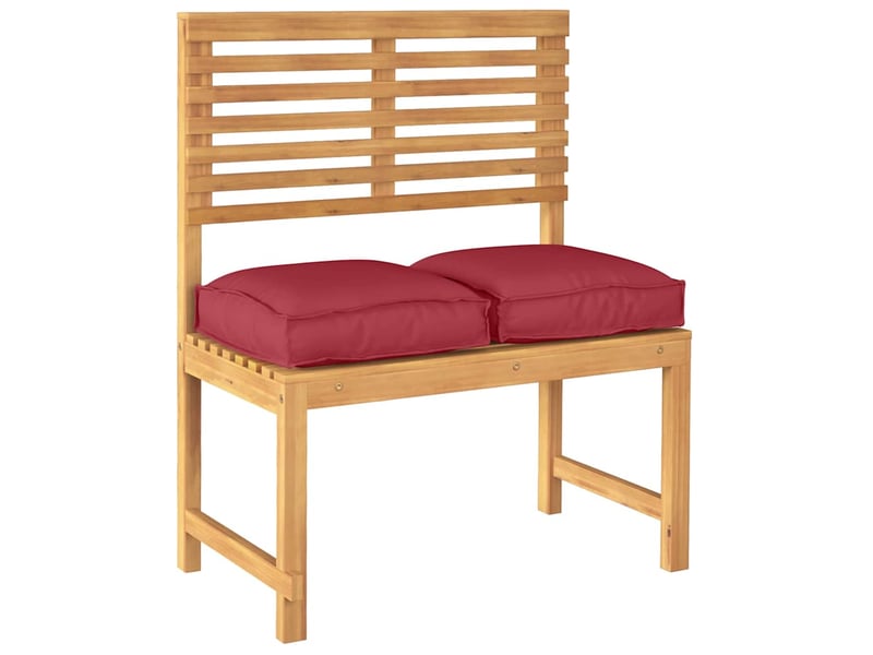  Lot de 2 coussins pour chaise, coussins d'extérieur tissu oxford bordeaux 40 x 40 x 8 cm cf50045  - Conforama C