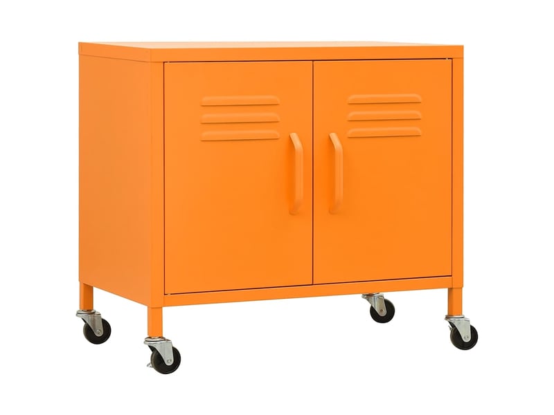  Armoire de bureau, meuble de rangement orange 60x35x56 cm acier  - Conforama A