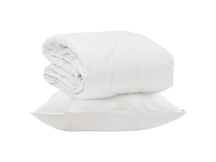 Duvet d'été simple avec oreiller 2 pièces - couette blanc microfibre