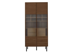 Vitrine coloris marron REDOM - 75.5 cmx164.5 cm